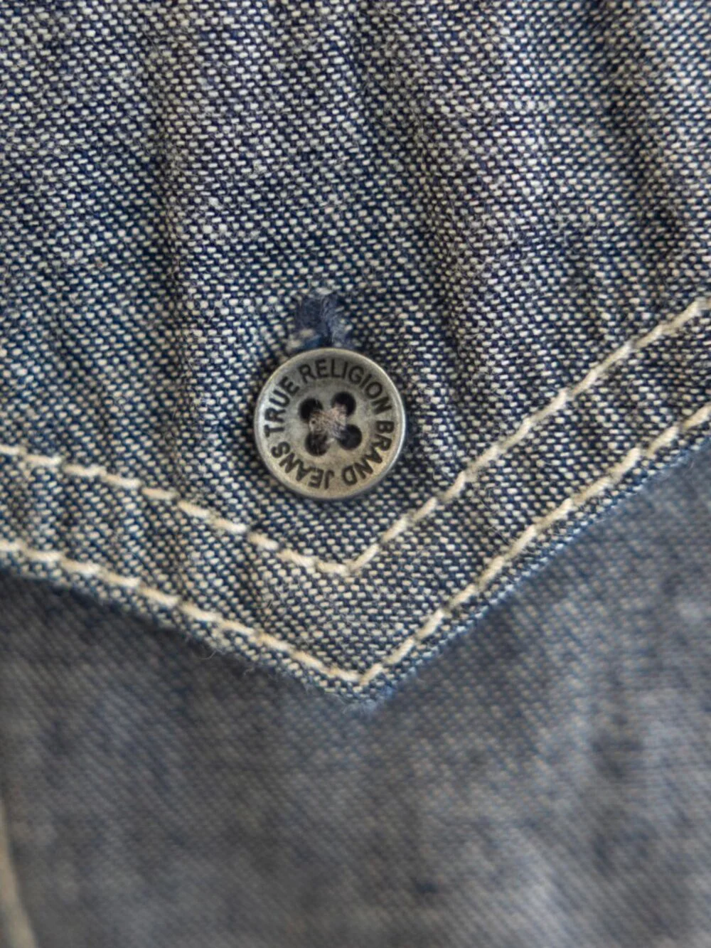 True Religion Denim Western Shirt 2XL | Two-Tone Snap Front Cowboy Shirt